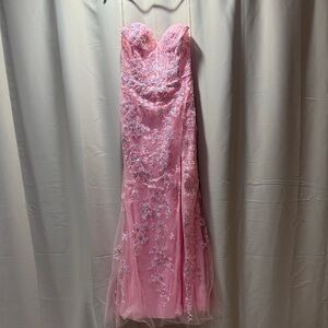 Pink Strapless Dress